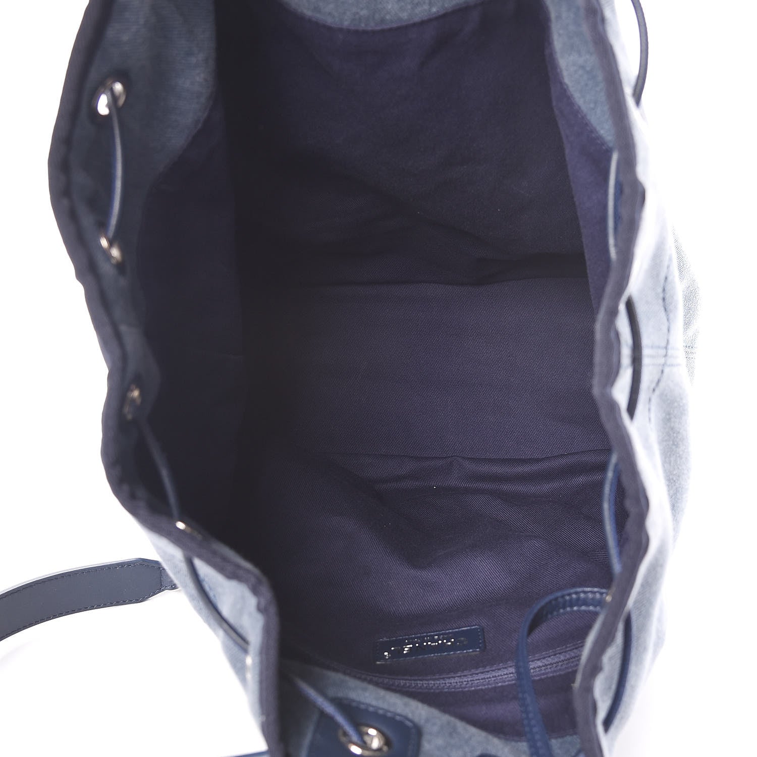 Chanel Canvas Sequin Large Deauville Backpack Navy 5 of 10