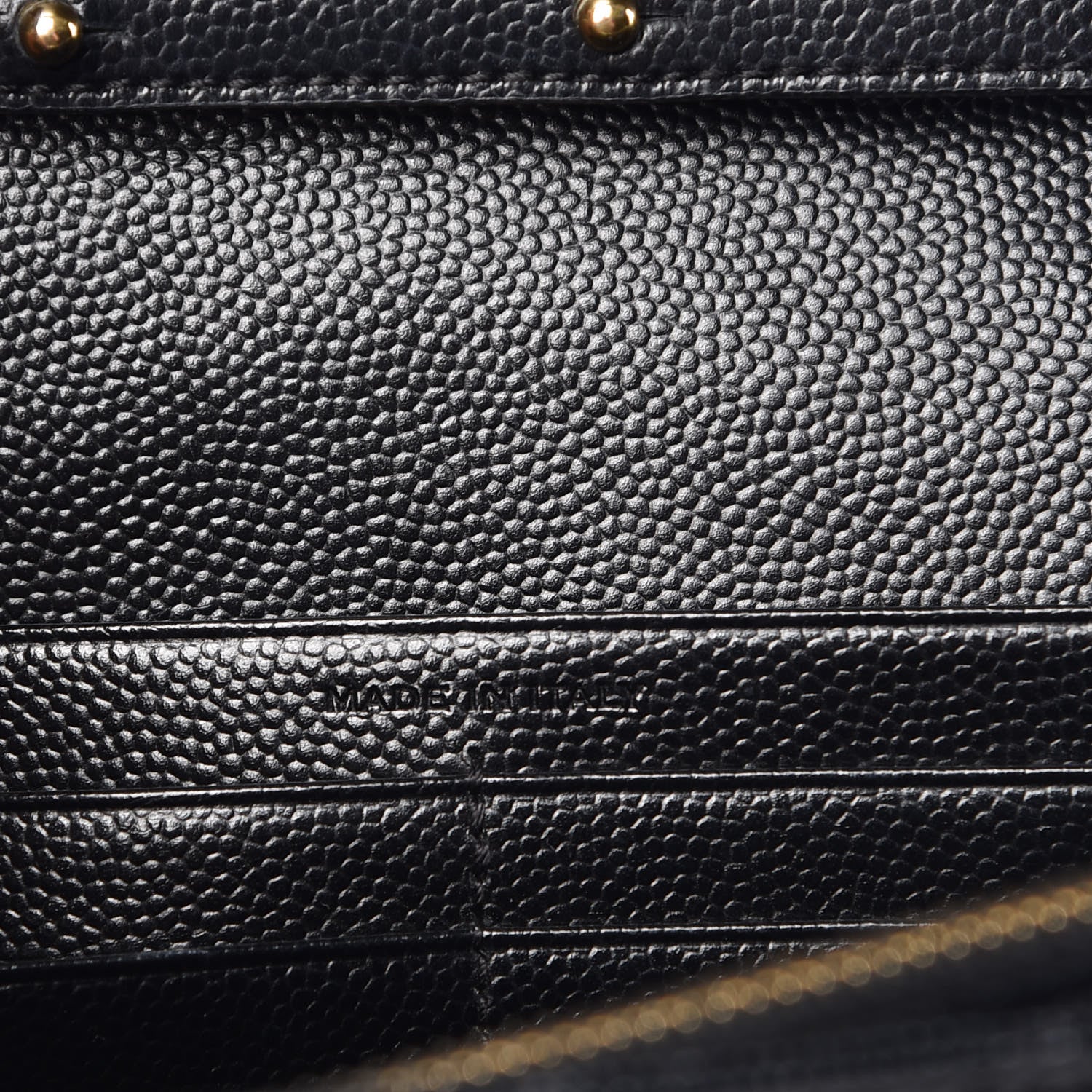 Saint Laurent Grain De Poudre Matelasse Chevron Medium Monogram Chain Wallet Black 7 of 10