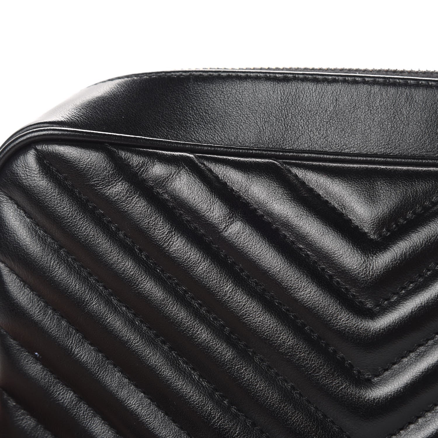 Saint Laurent Calfskin Matelasse Monogram Lou Camera Bag Black 12 of 14