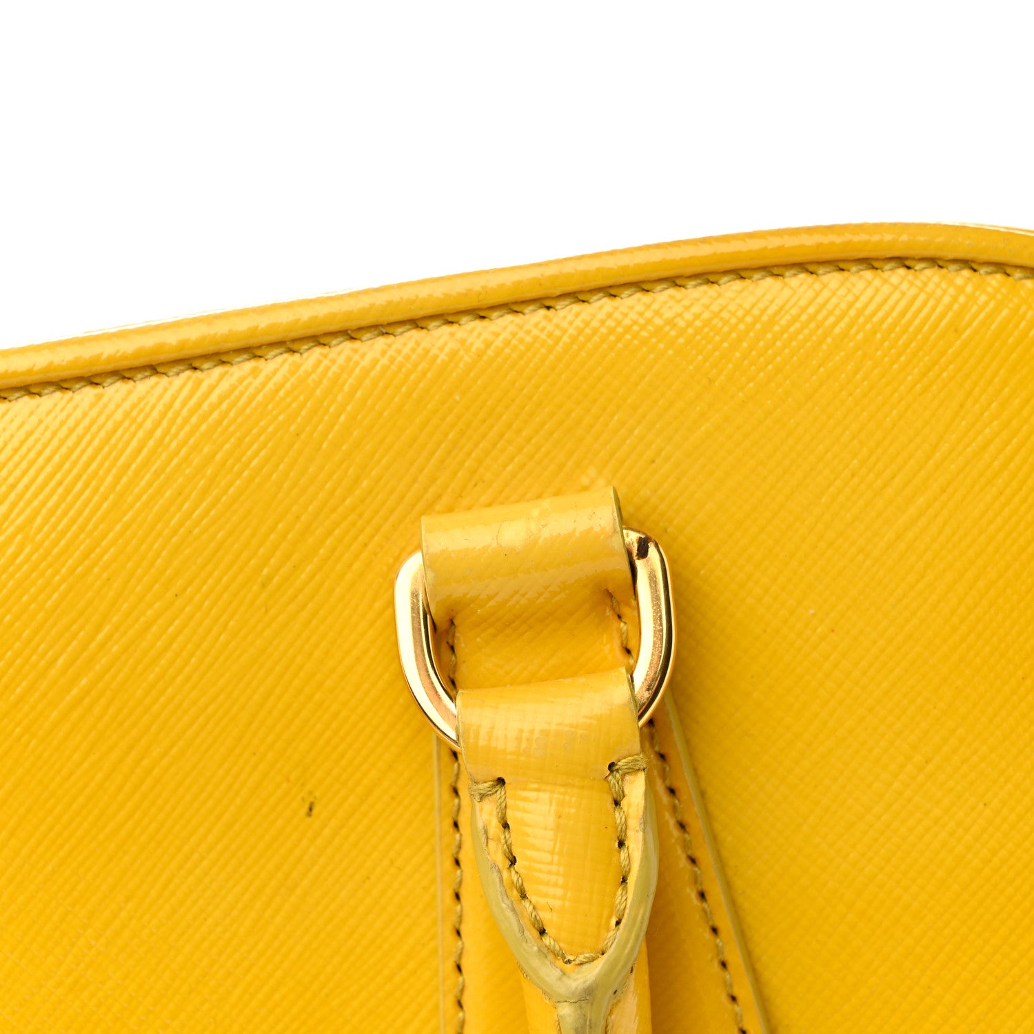 Prada Saffiano Vernice Medium Open Promenade Tote Ananas 23 of 27