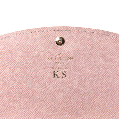 Louis Vuitton Damier Ebene Caissa Wallet Rose Ballerine 6 of 16