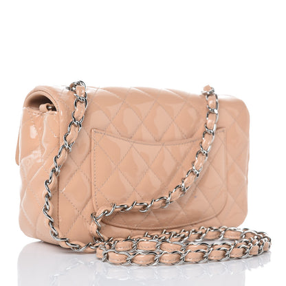 Chanel Patent Calfskin Quilted Mini Rectangular Flap Light Pink 3 of 10