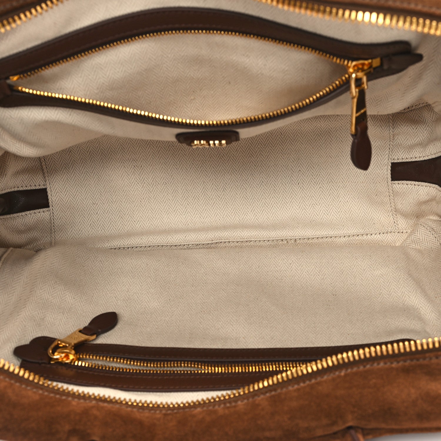 Miu Miu Camoscio Beau Top Handle Bag Cocoa Brown 5 of 11