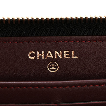 Chanel Aged Calfskin Quilted Lucky Charms 2.55 Reissue Zip Around Wallet Black 6 of 10