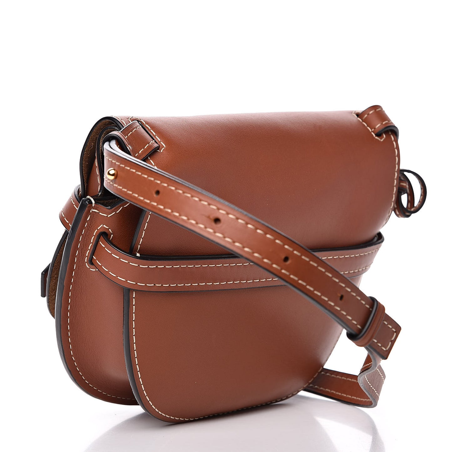 Calfskin Small Gate Crossbody Bag Rust