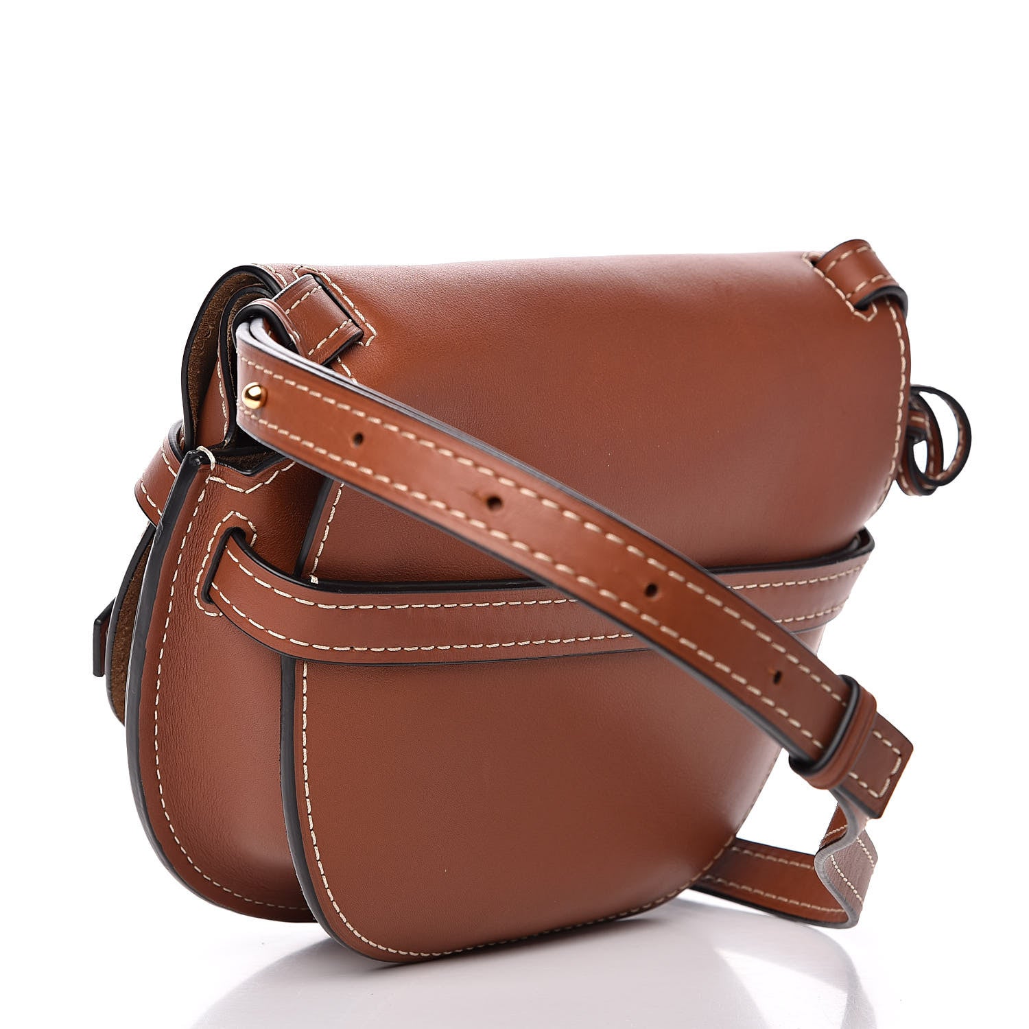 Loewe Calfskin Small Gate Crossbody Bag Rust 3 of 11
