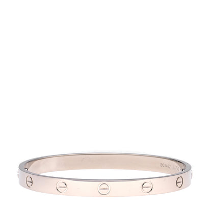 Cartier 18K White Gold LOVE Bracelet 18 3 of 8