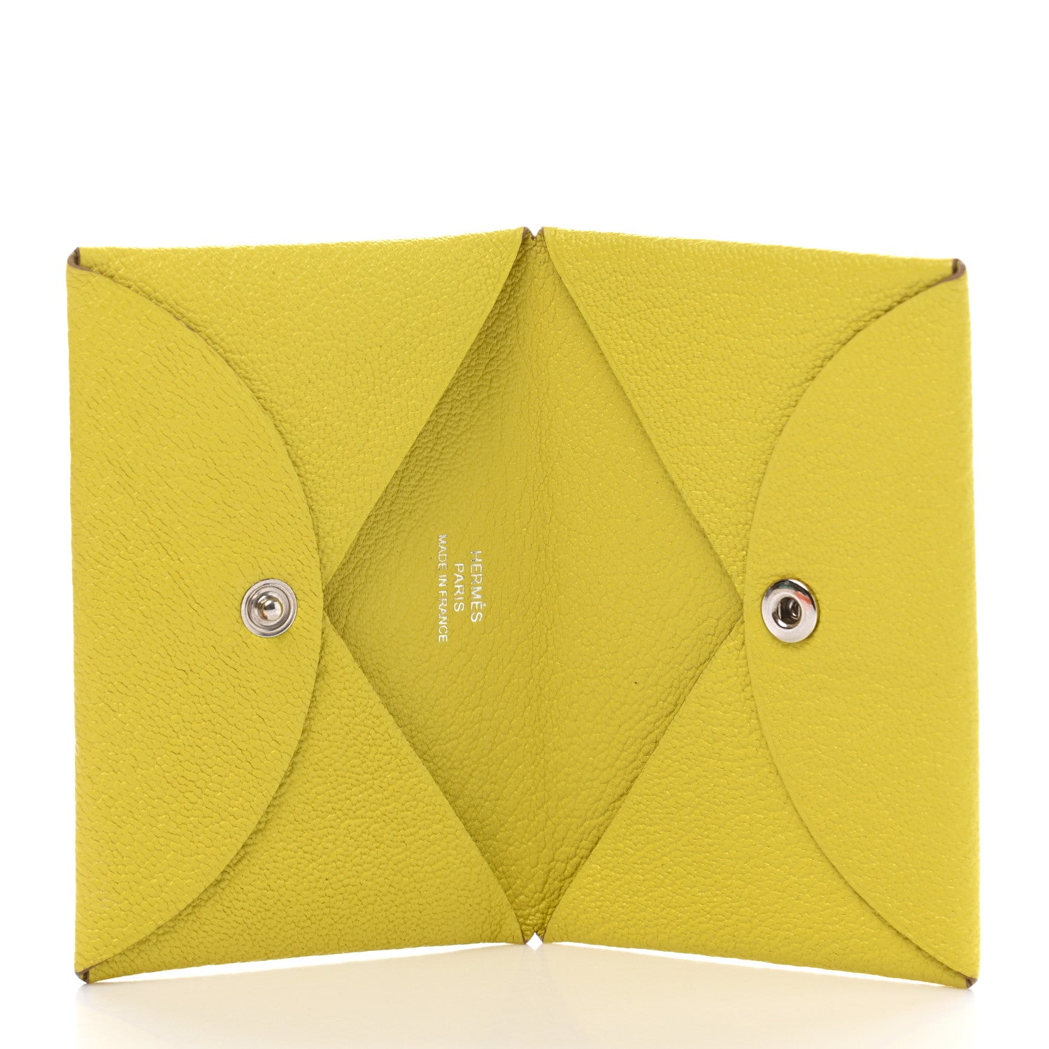 Hermes Chevre Mysore Calvi Card Case Lime 5 of 9