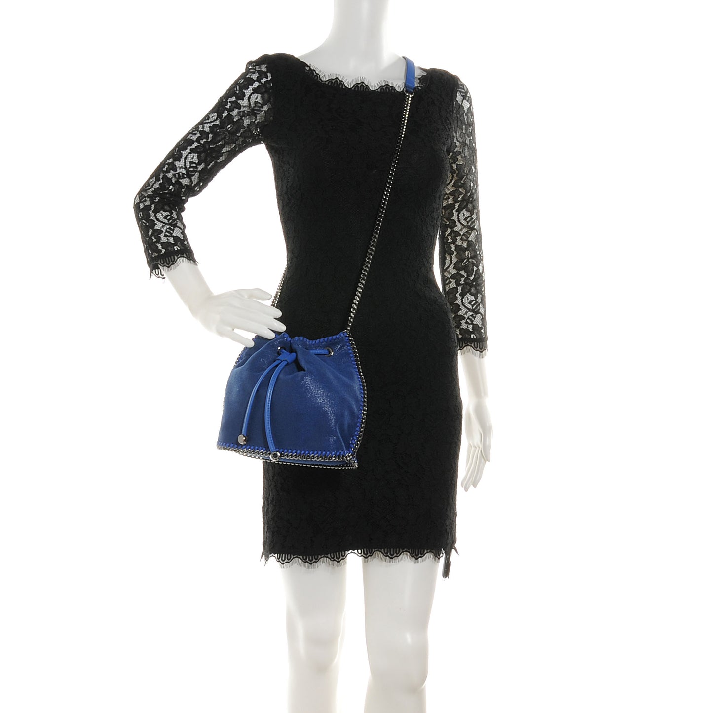 Faux Leather Small Falabella Shoulder Bag Blue
