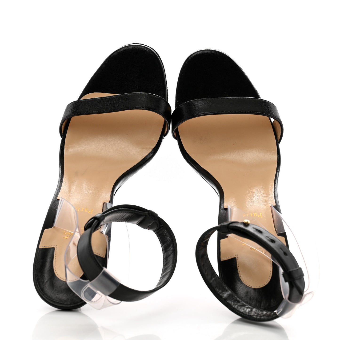 Shiny Nappa PVC Jonatina 100 Sandals 40 Black