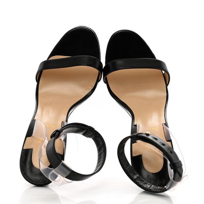 Christian Louboutin Shiny Nappa PVC Jonatina 100 Sandals 40 Black 2 of 9