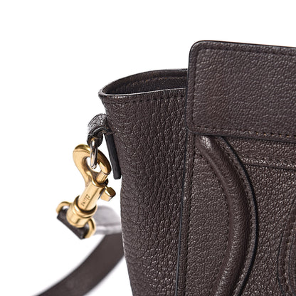 Celine Goatskin Nano Luggage Dark Taupe 15 of 15