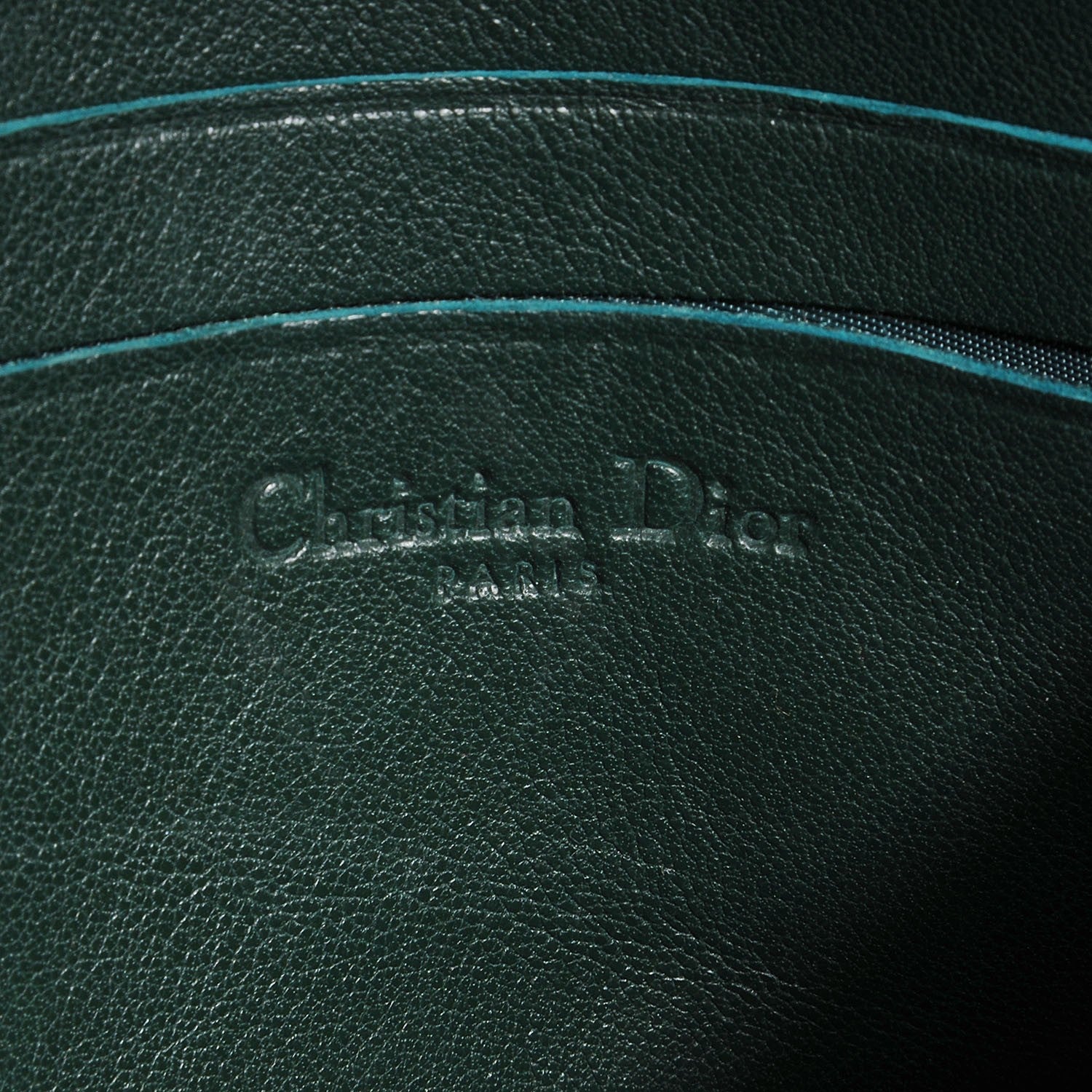 Christian Dior Patent Cannage New Lock Pouch Vert Sapin 7 of 7