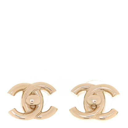 Chanel Metal CC Turnlock Earrings Gold 1 of 5