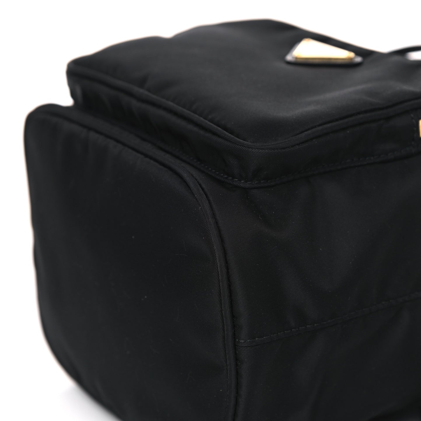 Saffiano Tessuto Nylon Mini Bucket Crossbody Bag Black