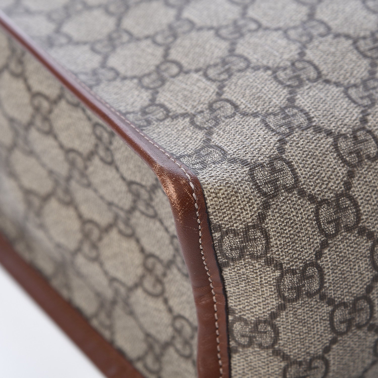 Gucci GG Plus Monogram Small Signature Web Loop Vertical Tote Light Brown 9 of 13