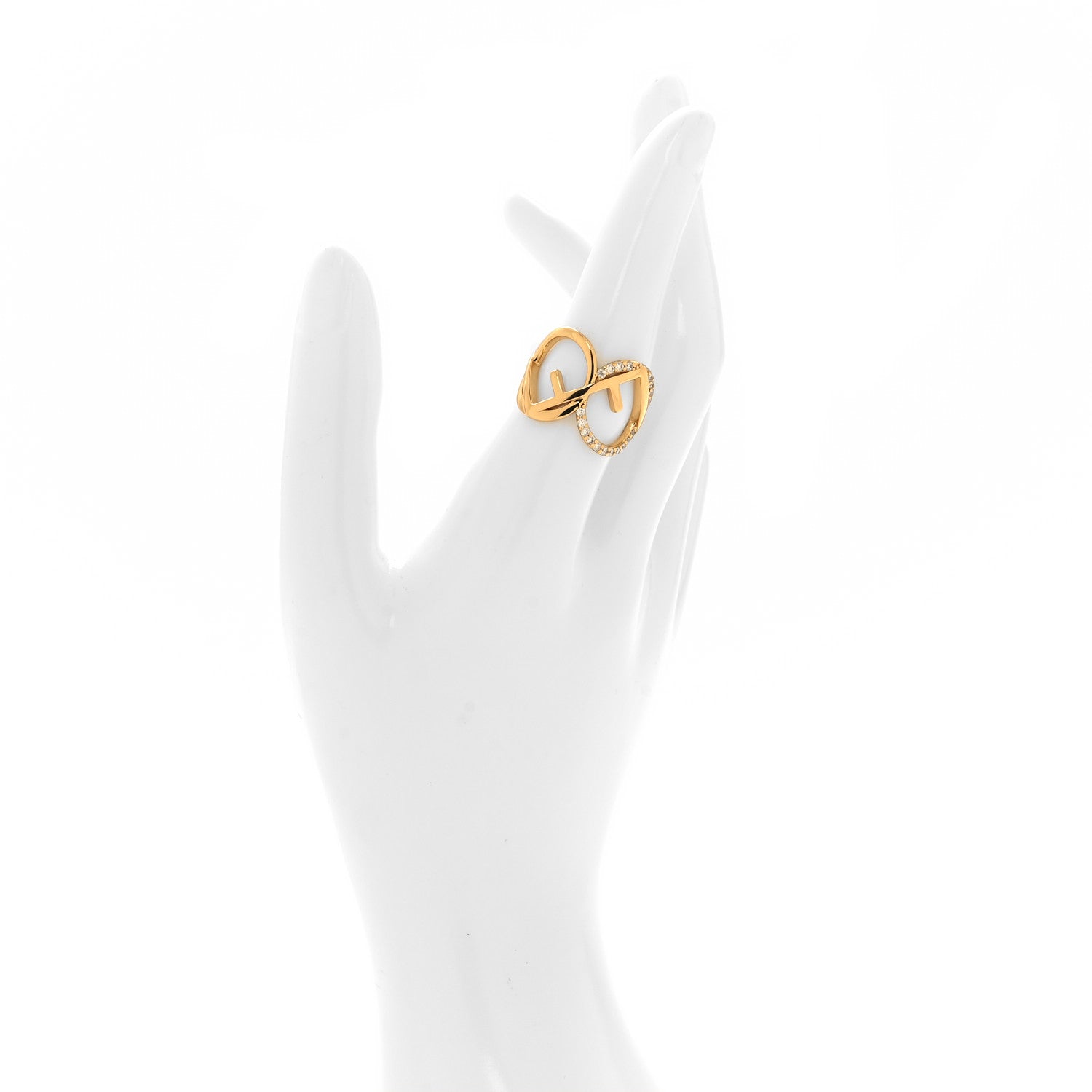 Fendi Metal Crystal F is Fendi Ring M Gold 2 of 4