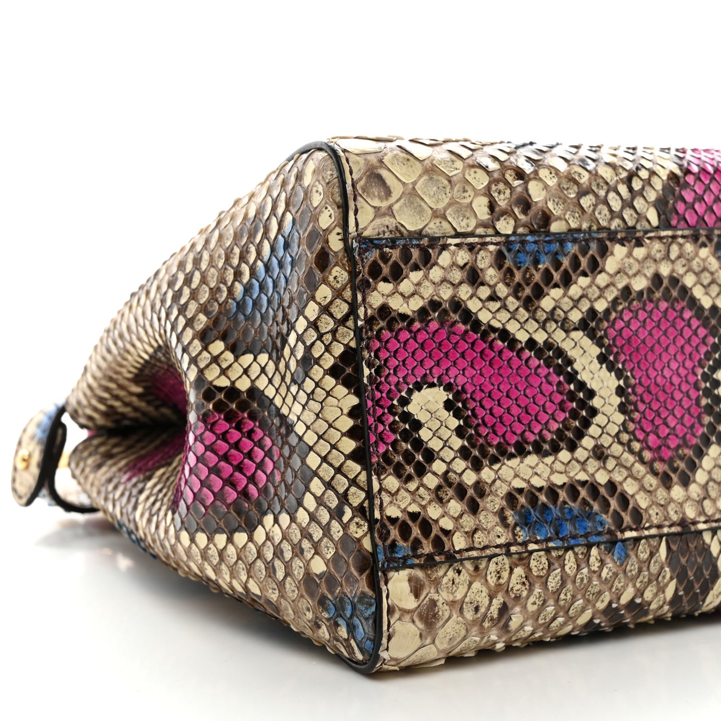 Snakeskin Mini Peekaboo Iconic Satchel Daisy Roccia Magenta