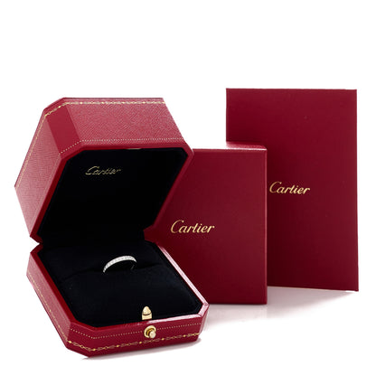 Cartier Platinum Diamond 2.6mm 1895 Wedding Band Ring 46 3.75 6 of 6