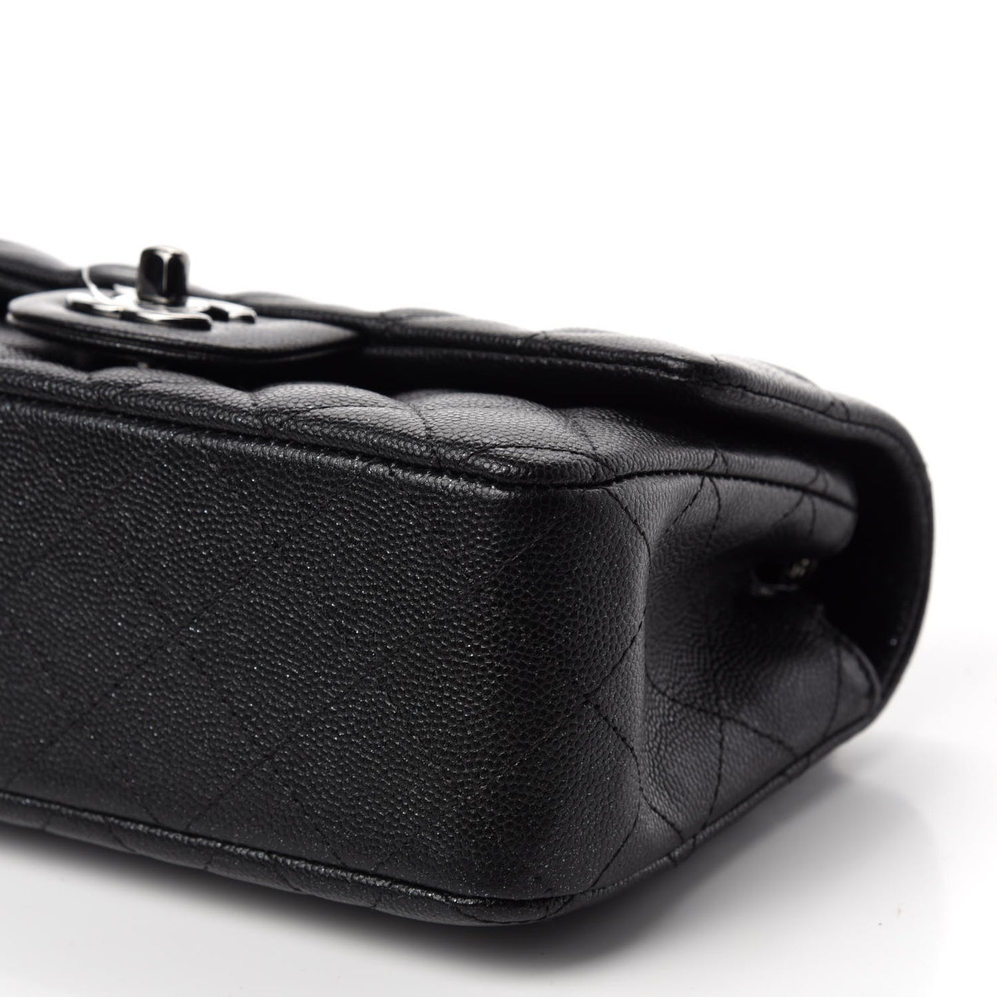 Caviar Quilted Mini Rectangular Flap Black