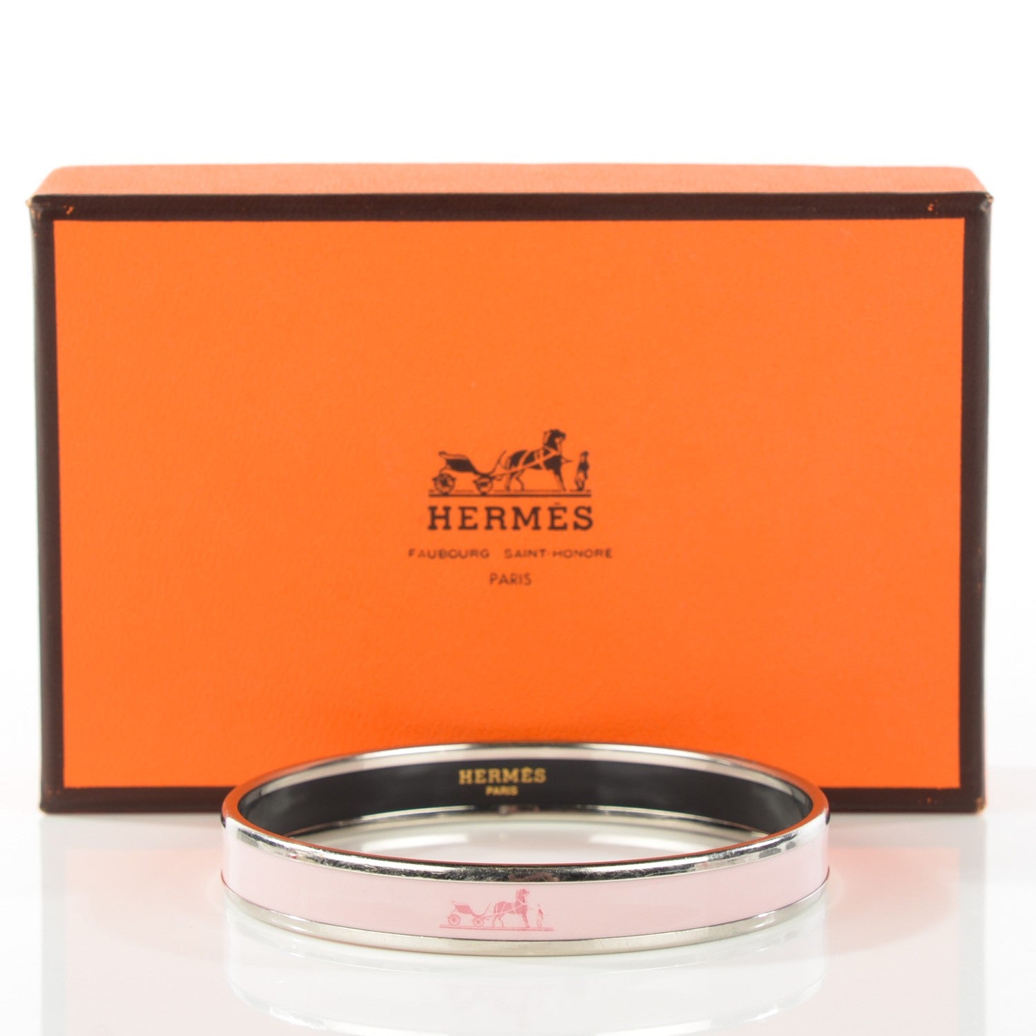 Hermes Enamel Printed Narrow Caleche Bracelet 65 6 of 7