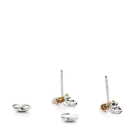 Tiffany Platinum 18K Yellow Gold Diamond Spessartine Paper Flowers Firefly Earrings 3 of 6