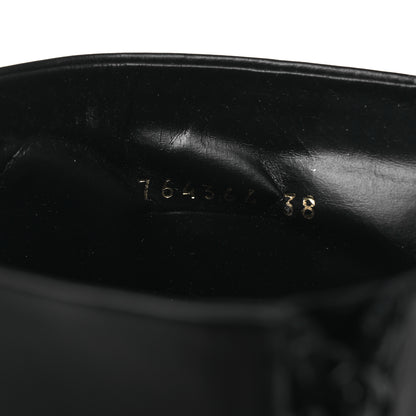 Balenciaga Shiny Calfskin BB Knife Booties 38 Black Gold 10 of 13