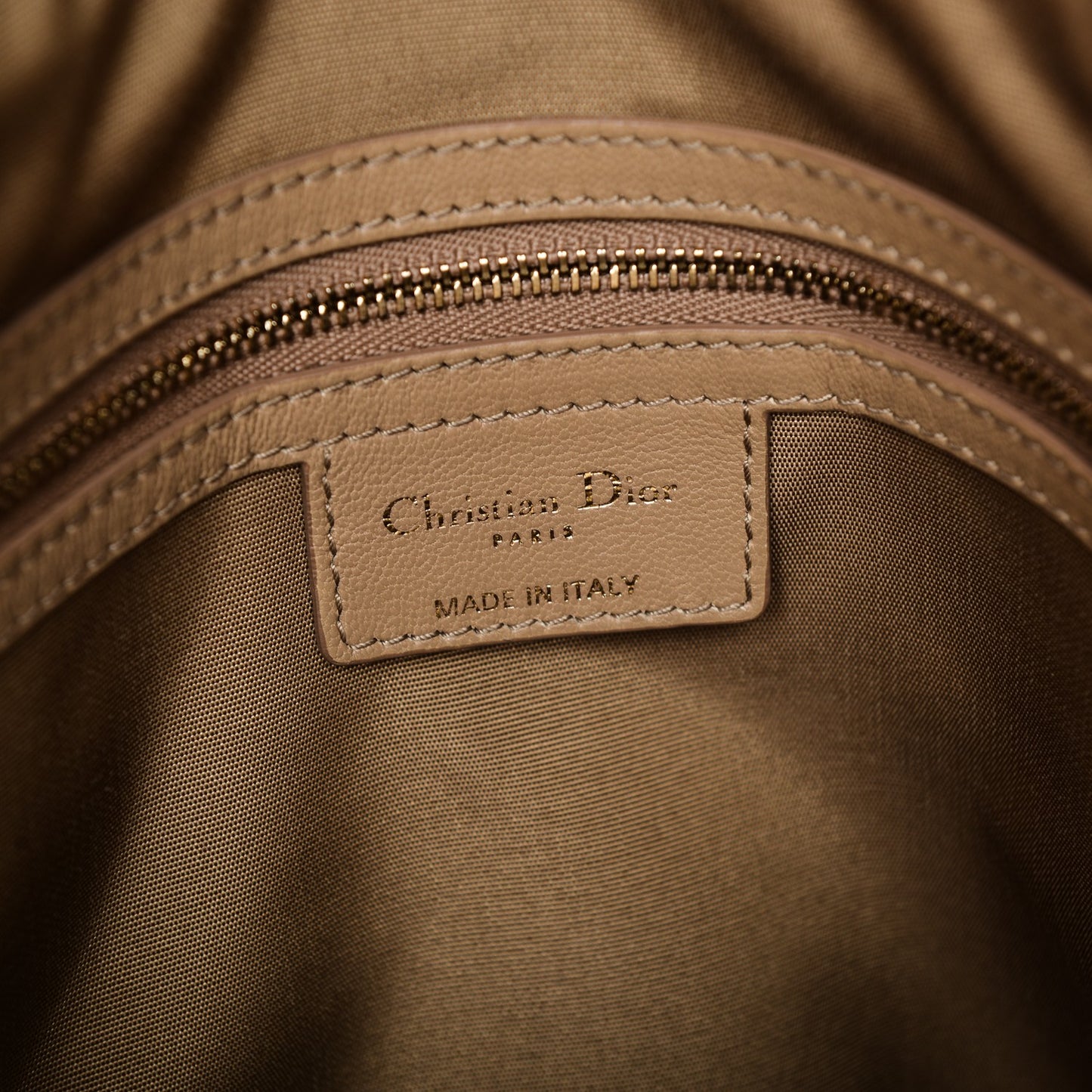 Lambskin Cannage Medium Granville Tote Beige