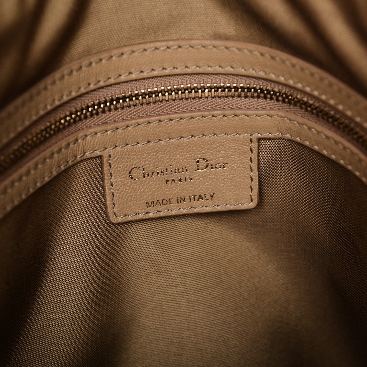 Christian Dior Lambskin Cannage Medium Granville Tote Beige 7 of 10