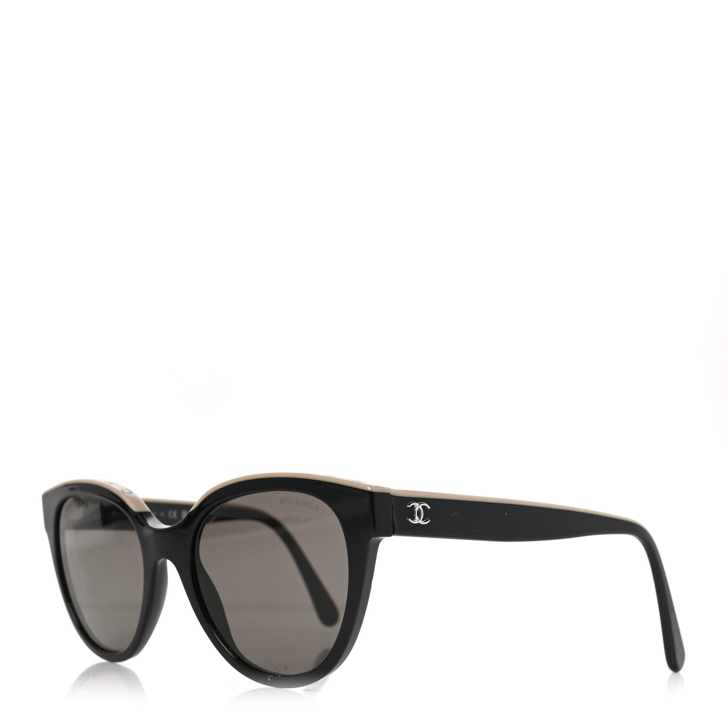 Chanel Acetate CC Butterfly Sunglasses 5414-A Black Beige 1 of 7