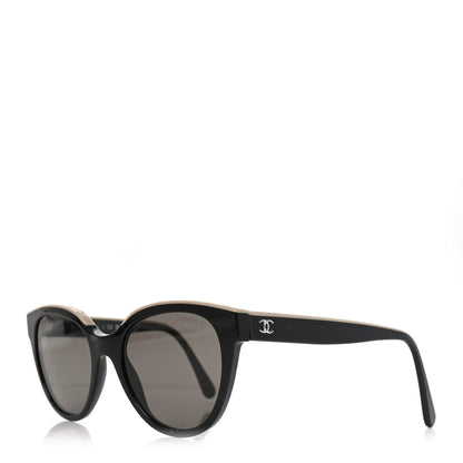 Chanel Acetate CC Butterfly Sunglasses 5414-A Black Beige 1 of 7