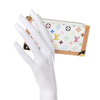 Louis Vuitton Monogram Multicolor Key Pouch White 2 of 7