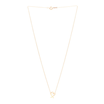 Tiffany 18K Rose Gold Mini Paloma Picasso Loving Heart Pendant Necklace 3 of 5