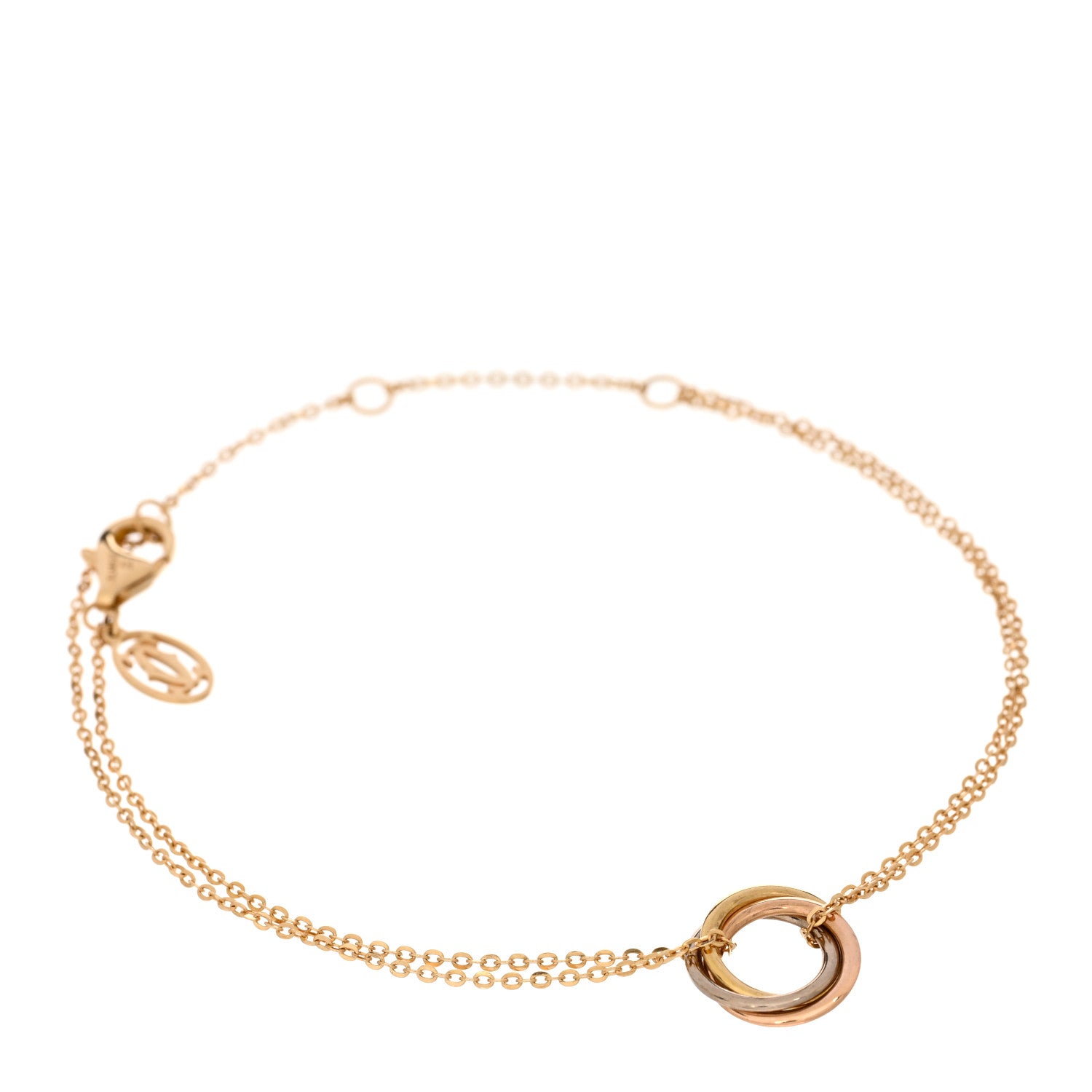 Cartier 18K Pink Yellow White Gold Trinity Bracelet 1 of 4