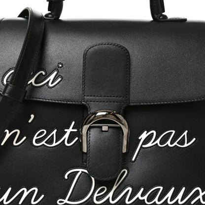 Delvaux Box Calfskin L'Humour MM Brillant Satchel Black 7 of 9