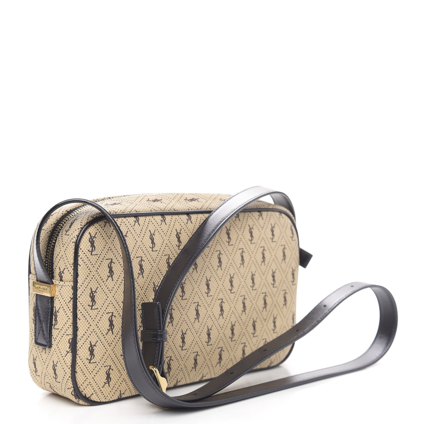 Canvas Monogram All Over Camera Bag Beige