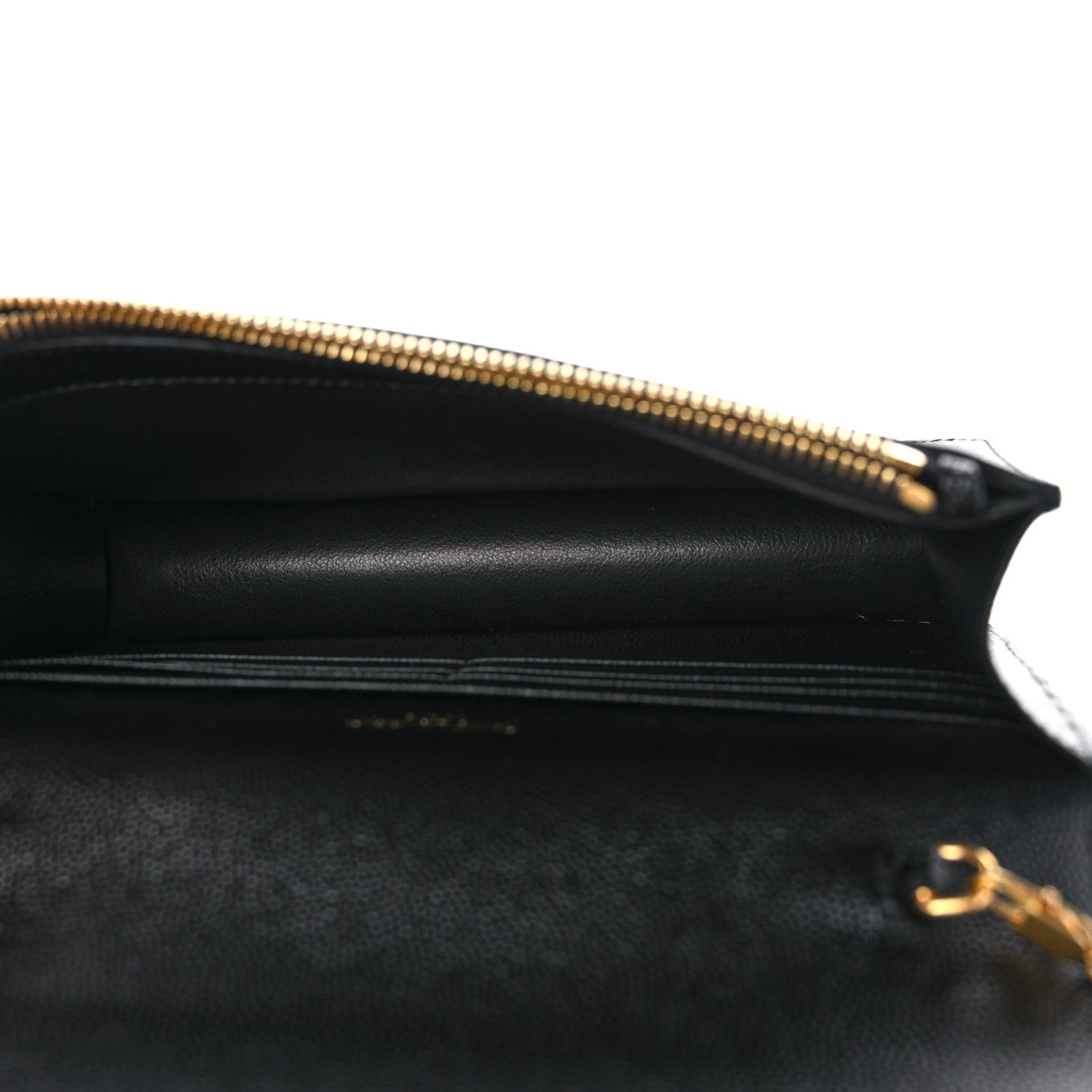 Saint Laurent Grain De Poudre Classic Monogram Kate Tassel Chain Wallet Black 5 of 9