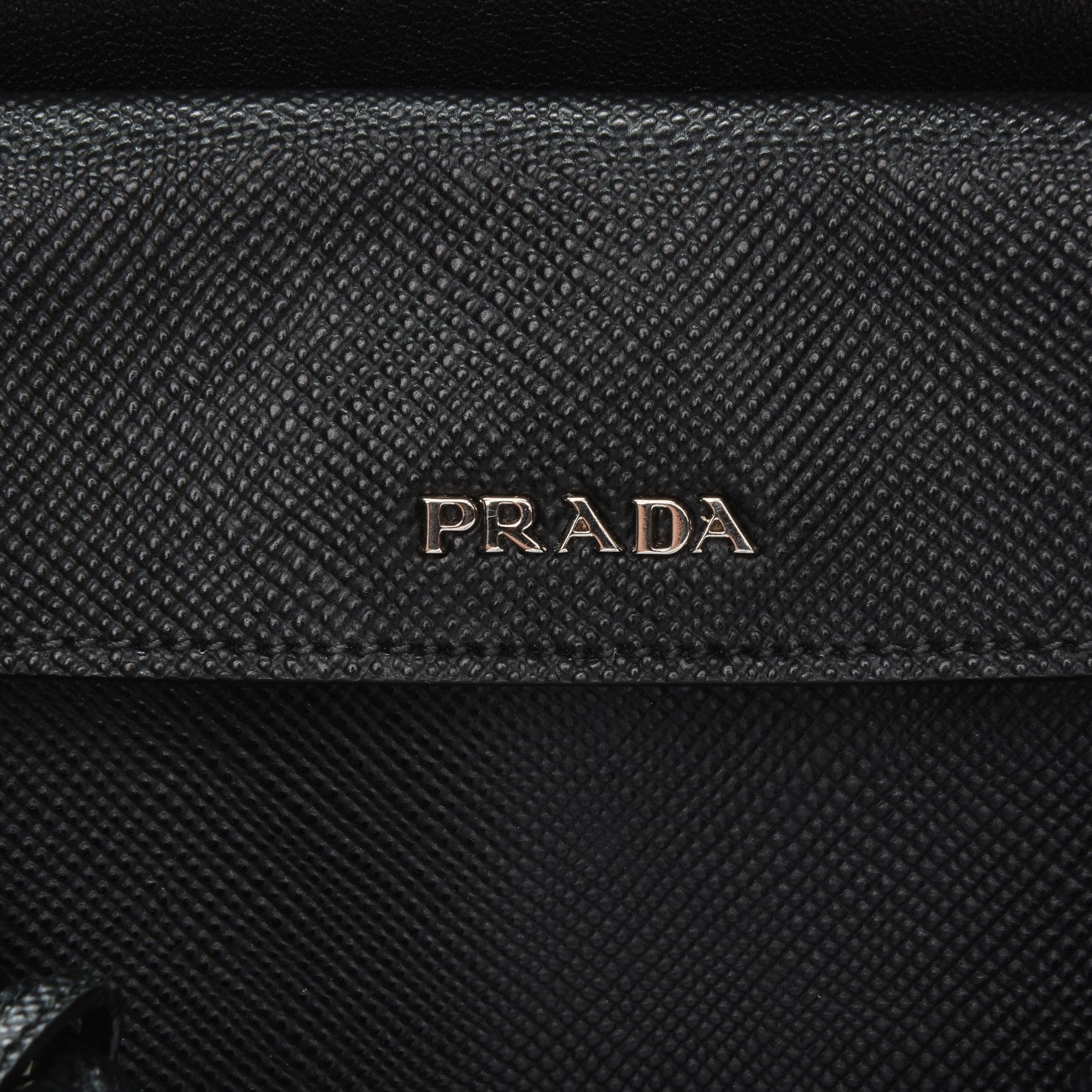 Prada Saffiano Cuir Small Double Handle Tote Black 6 of 6