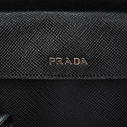 Prada Saffiano Cuir Small Double Handle Tote Black 6 of 6