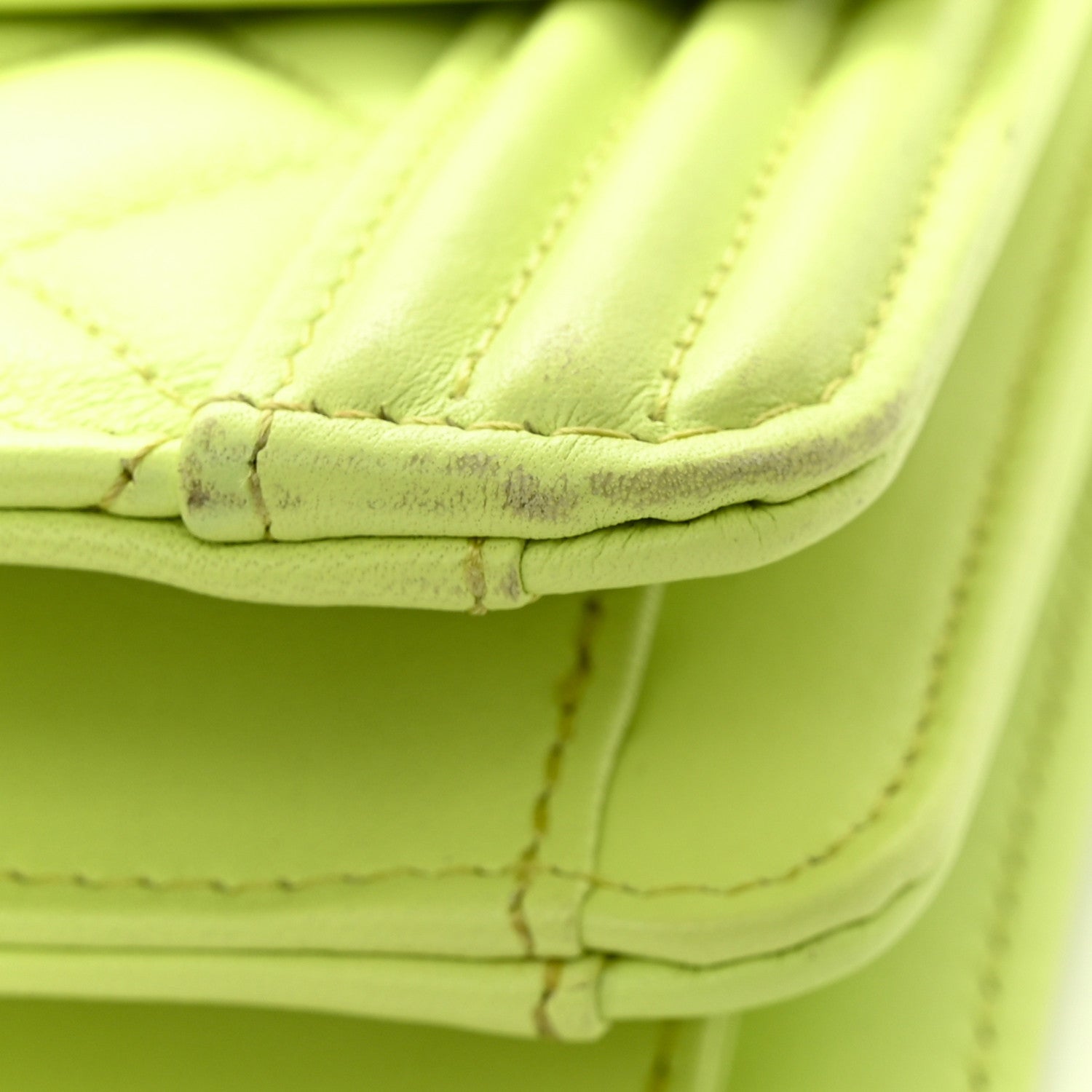 Chanel Calfskin Quilted North South Boy Flap Light Green 11 of 15