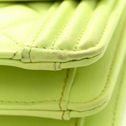 Chanel Calfskin Quilted North South Boy Flap Light Green 11 of 15