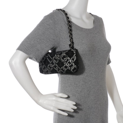 Chanel Silver CC Chain Pochette Black 2 of 8