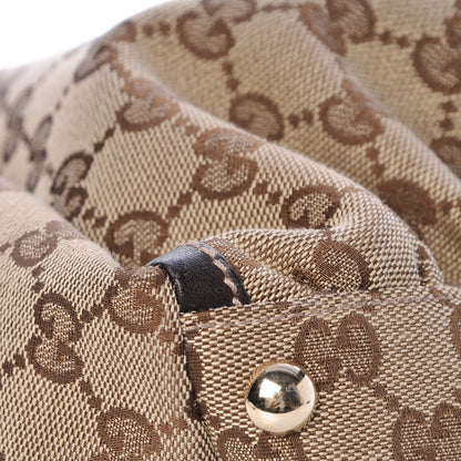 Gucci Monogram Large D Gold Hobo Dark Brown 8 of 11