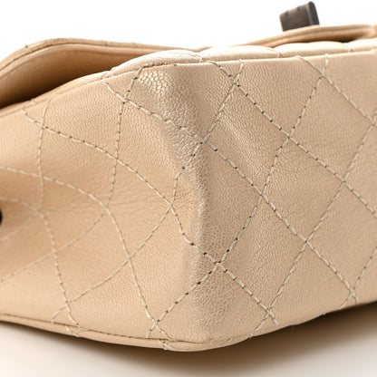 Chanel Metallic Sheepskin Quilted 2.55 Reissue Mini Flap Beige 9 of 11