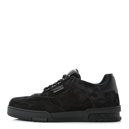Louis Vuitton Suede Mens LV Trainer Sneakers 7.5 Black 1 of 8