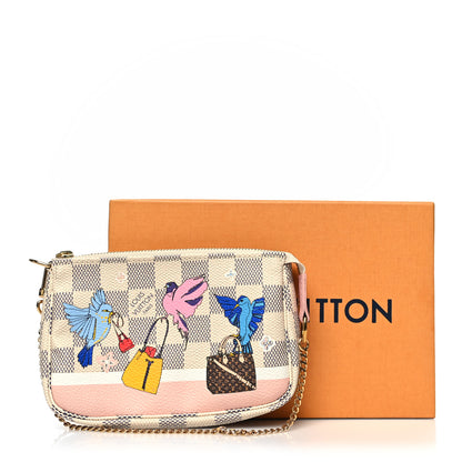 Louis Vuitton Damier Azur 2018 Christmas Animation Mini Pochette Accessories 9 of 9