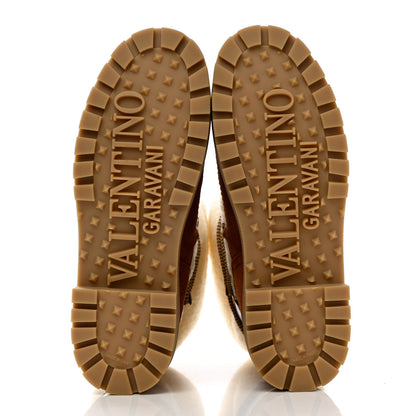 Valentino Garavani Suede Shearling Vlogo Trekkgirl 25/40mm Boots 39.5 Selleria 5 of 10