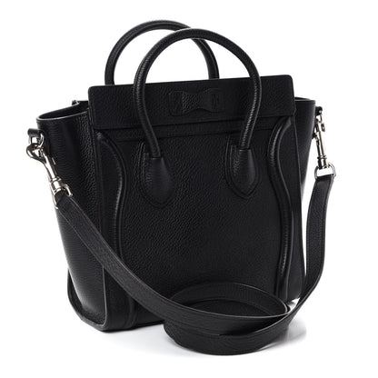 Celine Drummed Calfskin Nano Luggage Black 3 of 16
