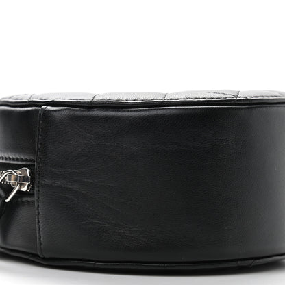 Chanel Lambskin Quilted Round Clutch With Chain Black 8 of 10