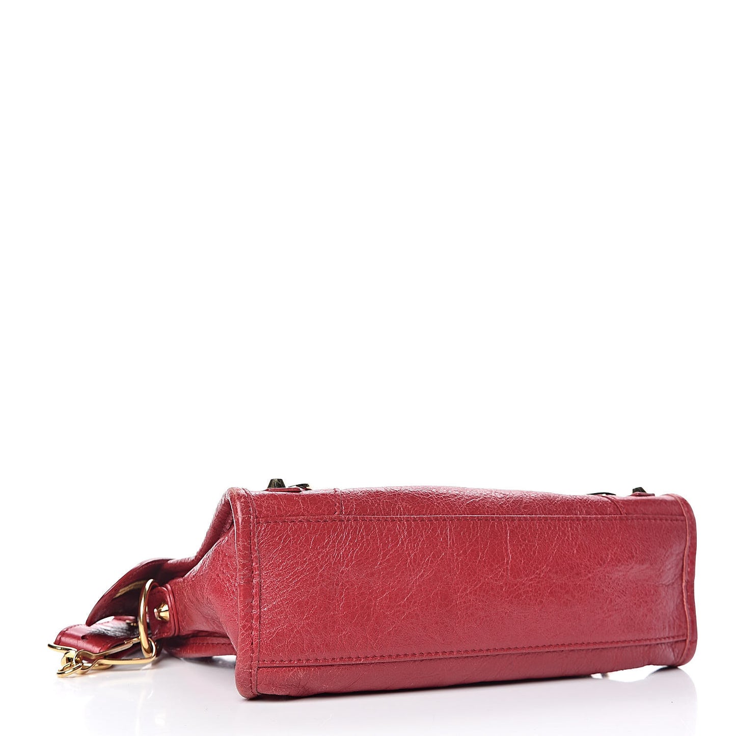 Agneau Classic Gold Hardware Mini City Rouge Sapphire